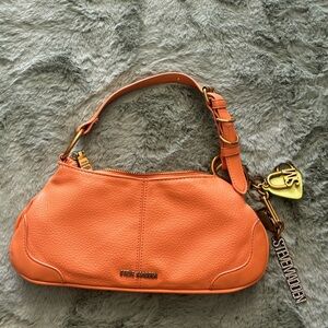 Steve Madden Orange Pebbled Leather Shoulder Bag